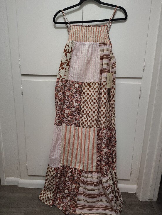 Universal Thread Dresses & Skirts - Universal Thread NWT Patchwork Floral Maxi Dress Large Boho Tiered Smocked